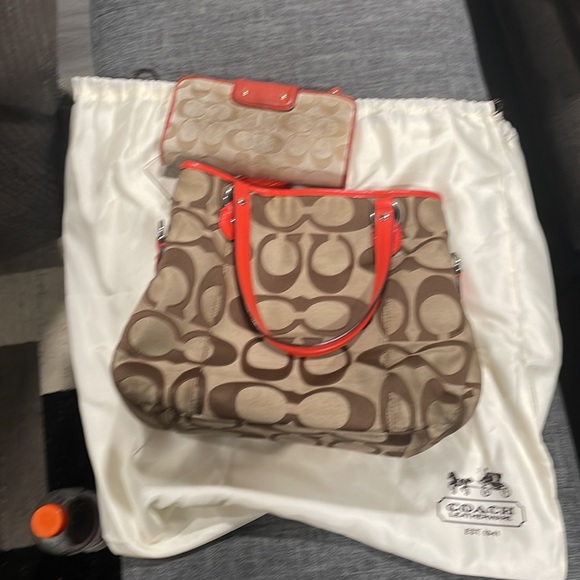 Coach purse and wallet combination. Wallet has been used and some wear and tear. - Picture 3 of 4